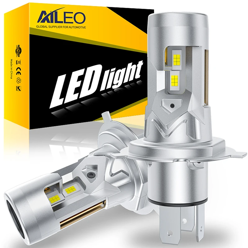 Farol do AILEO-LED para o carro, lâmpada de névoa, H4, H7, H8, H9, H11, 9005, HB3, 9006, HB4, 9012, microplaqueta do CSP, 30000LM, 80W, 6500K, chip