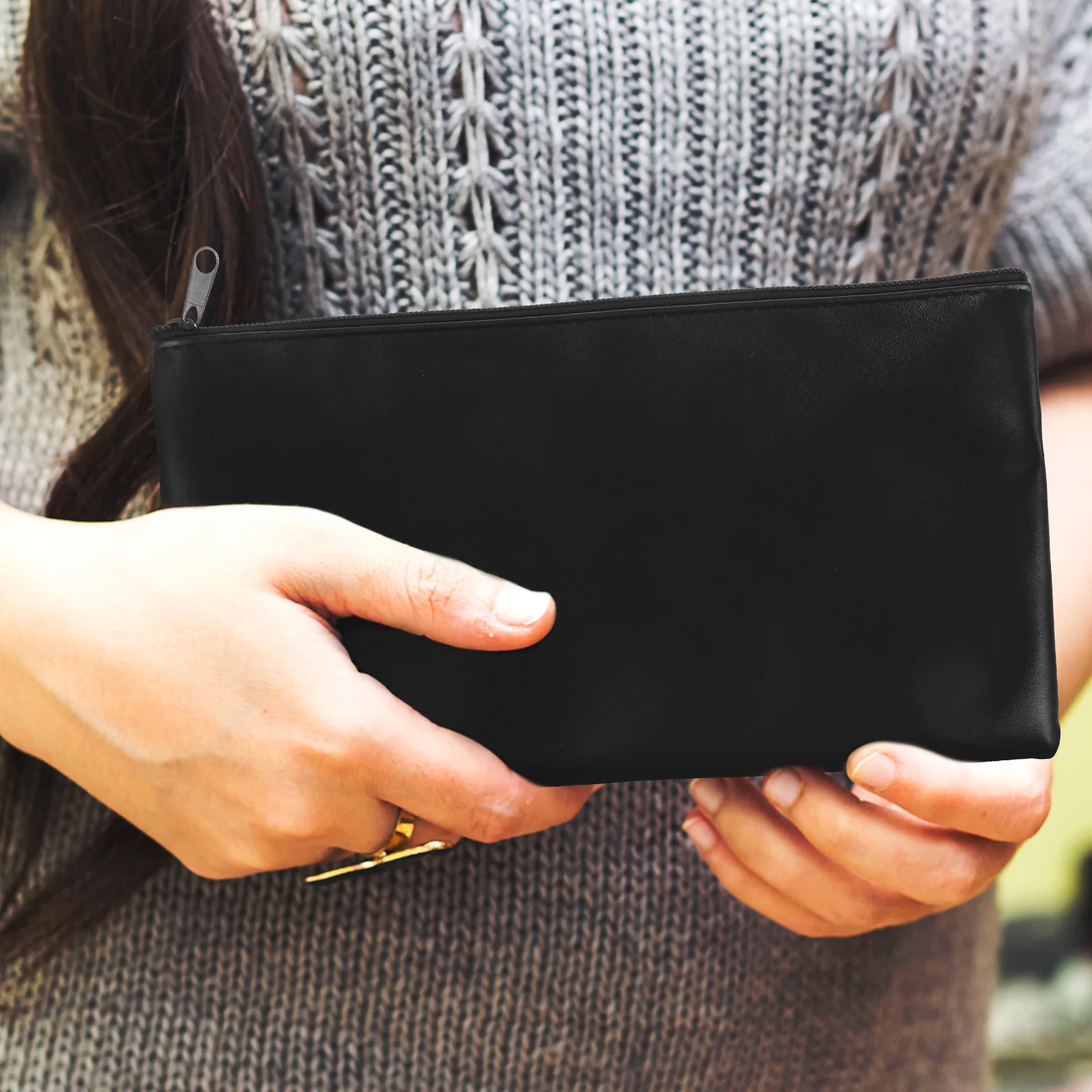 2 Pcs Storage Bag Utility Wallet Holder Bags Simple Pu Purses for