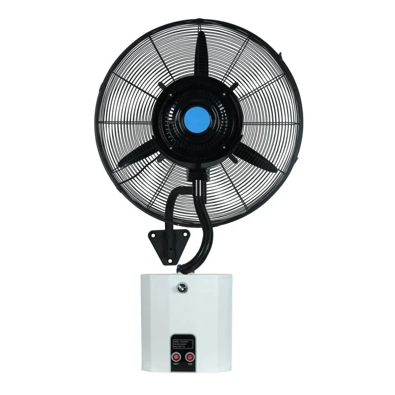 Wall Mounted High Pressure Water Cooling Mist Fan Industrial Spray Fan With Water Tank