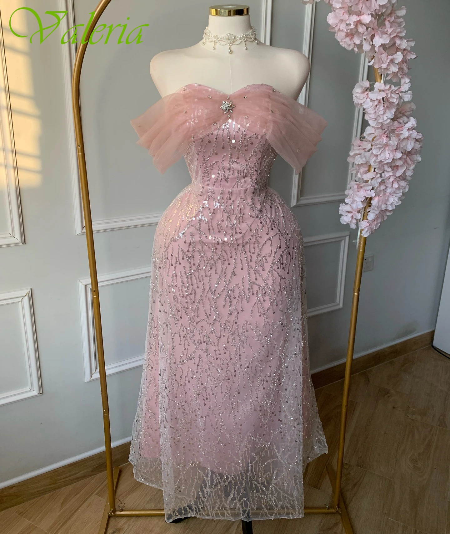 

Customized A-Line Boat Neck Cap Sleeve Elegant Evening Dress Delicate Bespoke Occasion Gowns Temperament Classic Party Dress