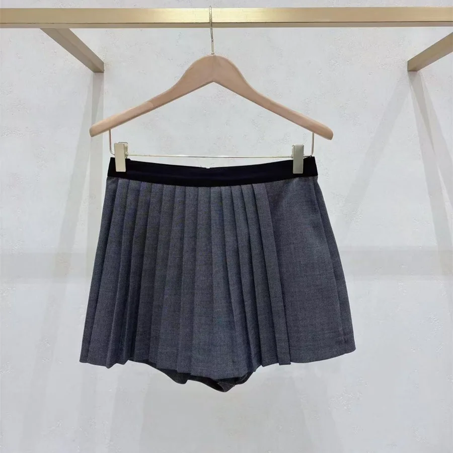 

【Gift Free】2025 Early Autumn French Niche High Waist A-Line Pleated Skort Women Fashion Versatile Short Skirt Pants