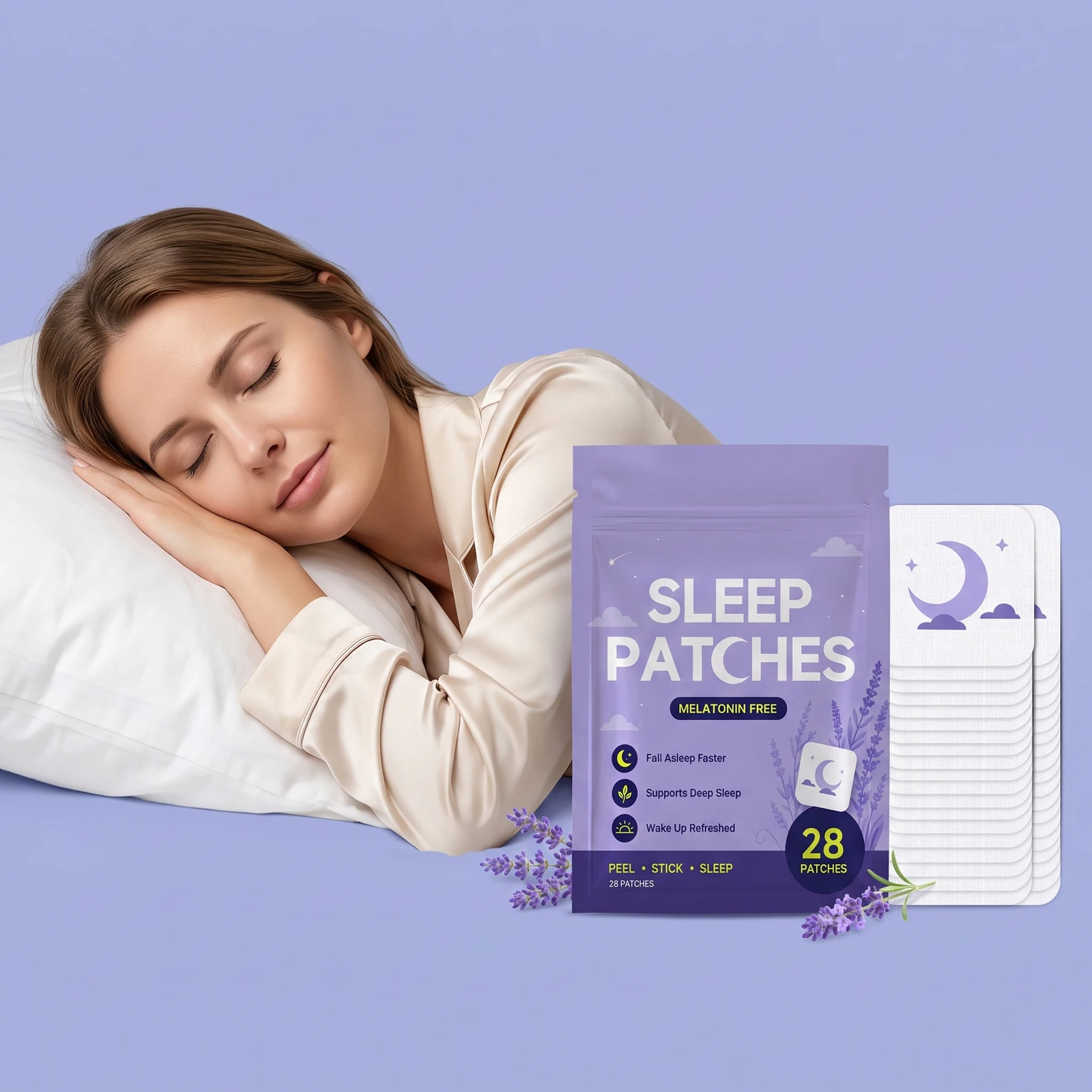 Sleep Patches,Overnight Gentle Care,Cozy, Supple & Skin‑Friendly,Breathable, Soothing, Skin‑Comfort, Hypoallergenic, Lightweight