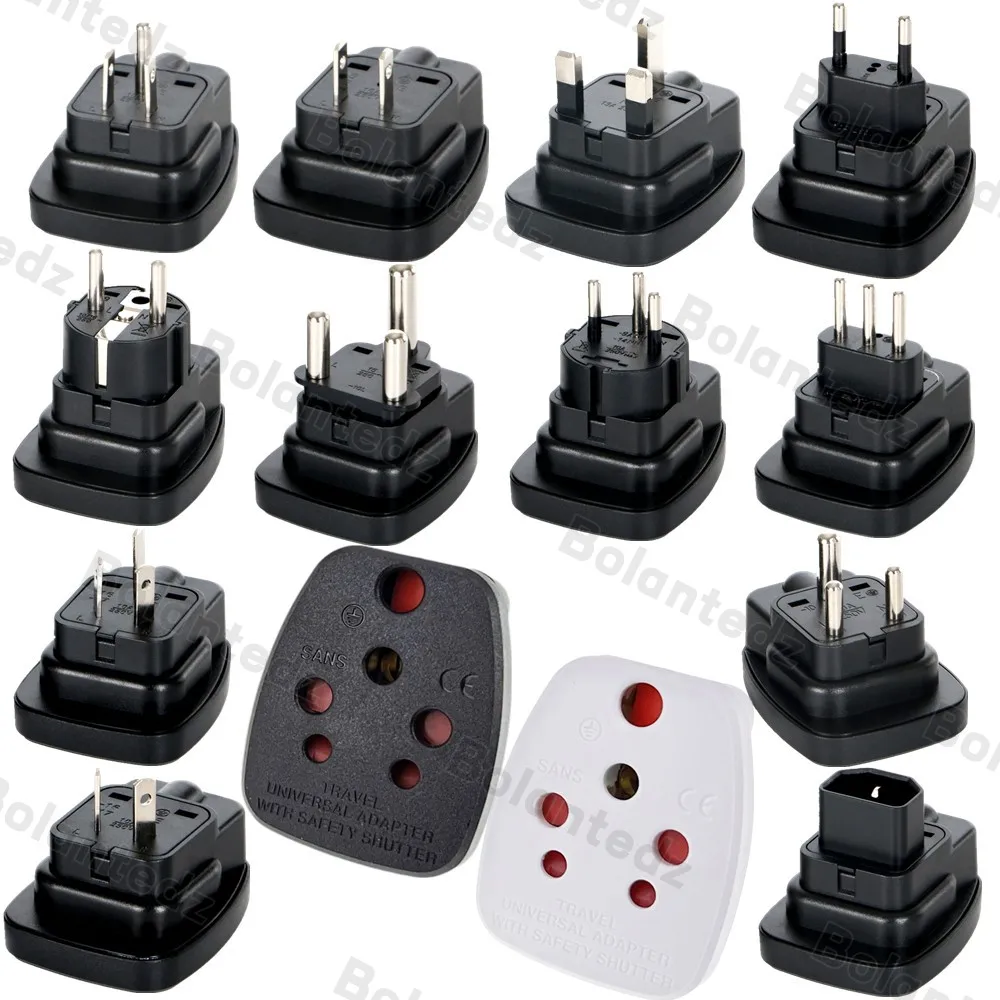 Bolantedz Big Südafrika nach Italien Schweiz UK US EU Deutsch Russland Steckdose Schuko Stecker Reiseladegerät Adapter Konverter
