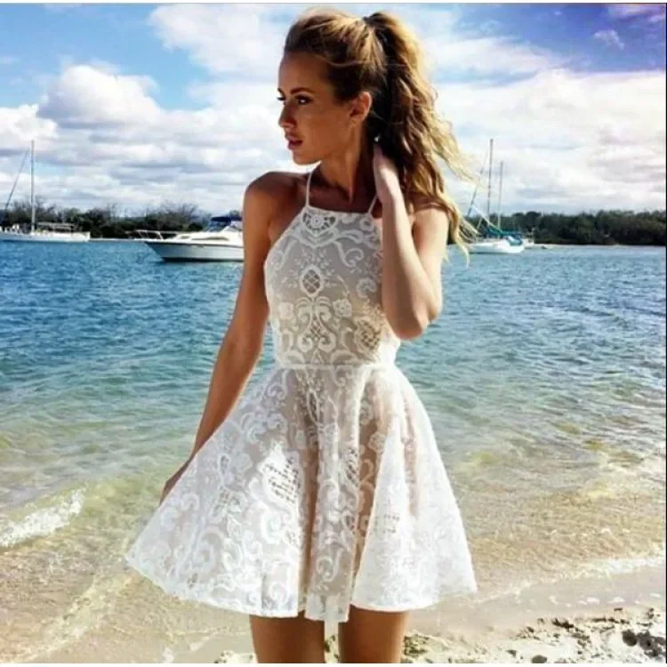 

2024 European and American Summer New Dress AliExpress Hot Selling Sleeveless Halter Dress Skirt