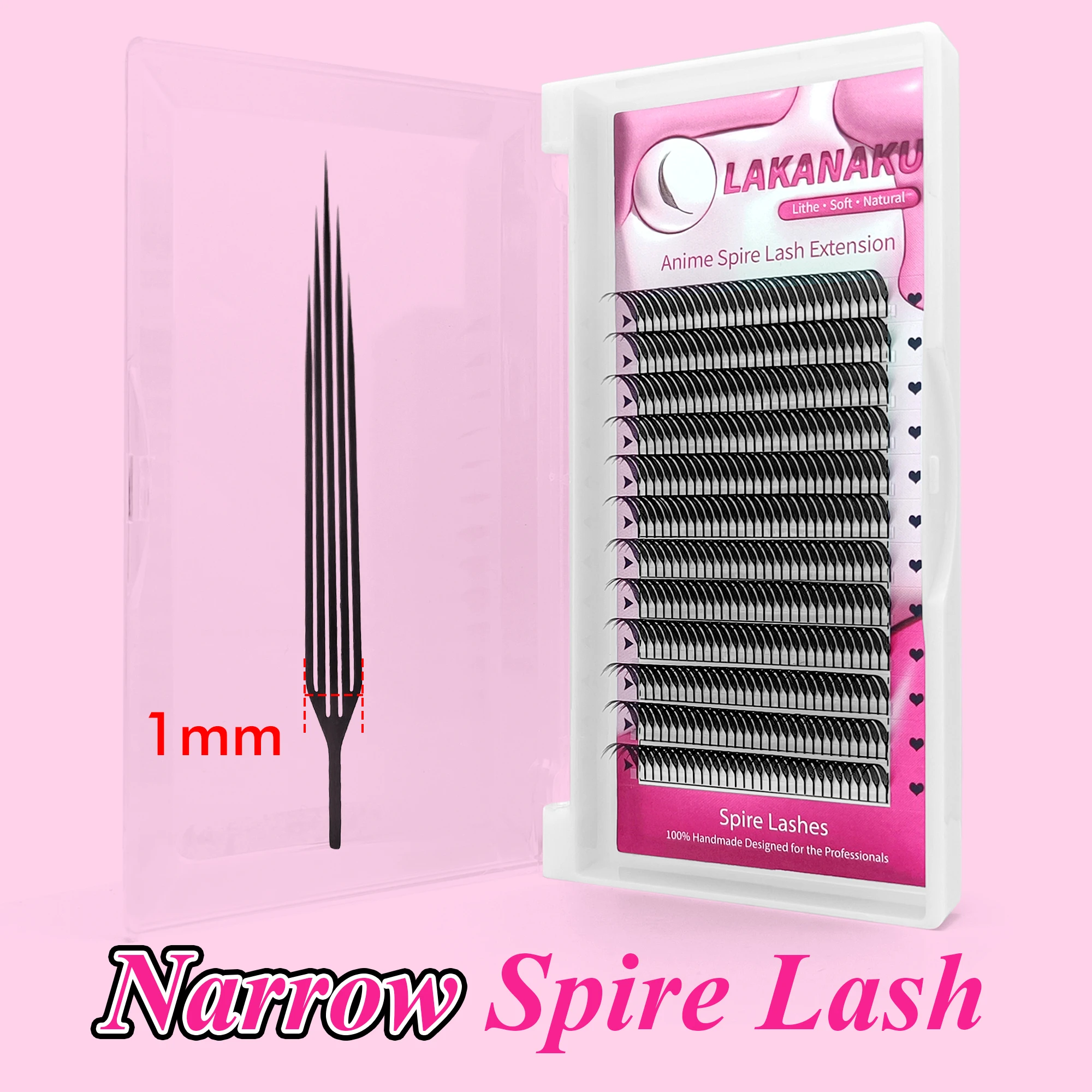 

LAKANAKU Narrow Lasery Lashes Technological Fibers Anime Spikes Eyelashes Manga Lash Comic Eyelash Extensions