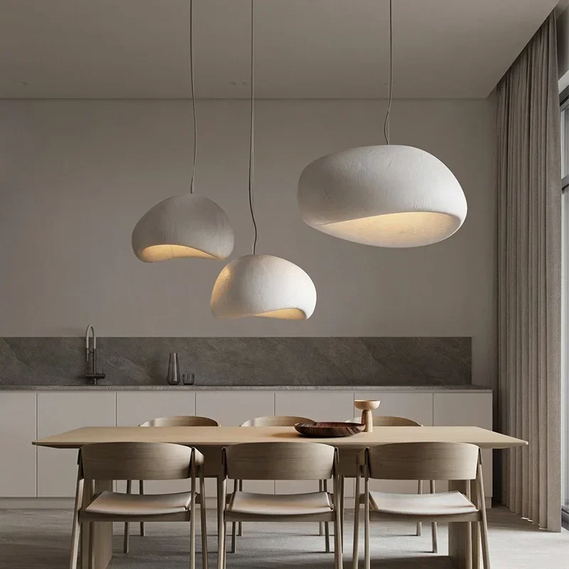 New Modern Trend Fashion Simple Hanging Lights White Kitchen Dinning Bar Living Room E27 Single Pendant Lamp Nordic Chandelier