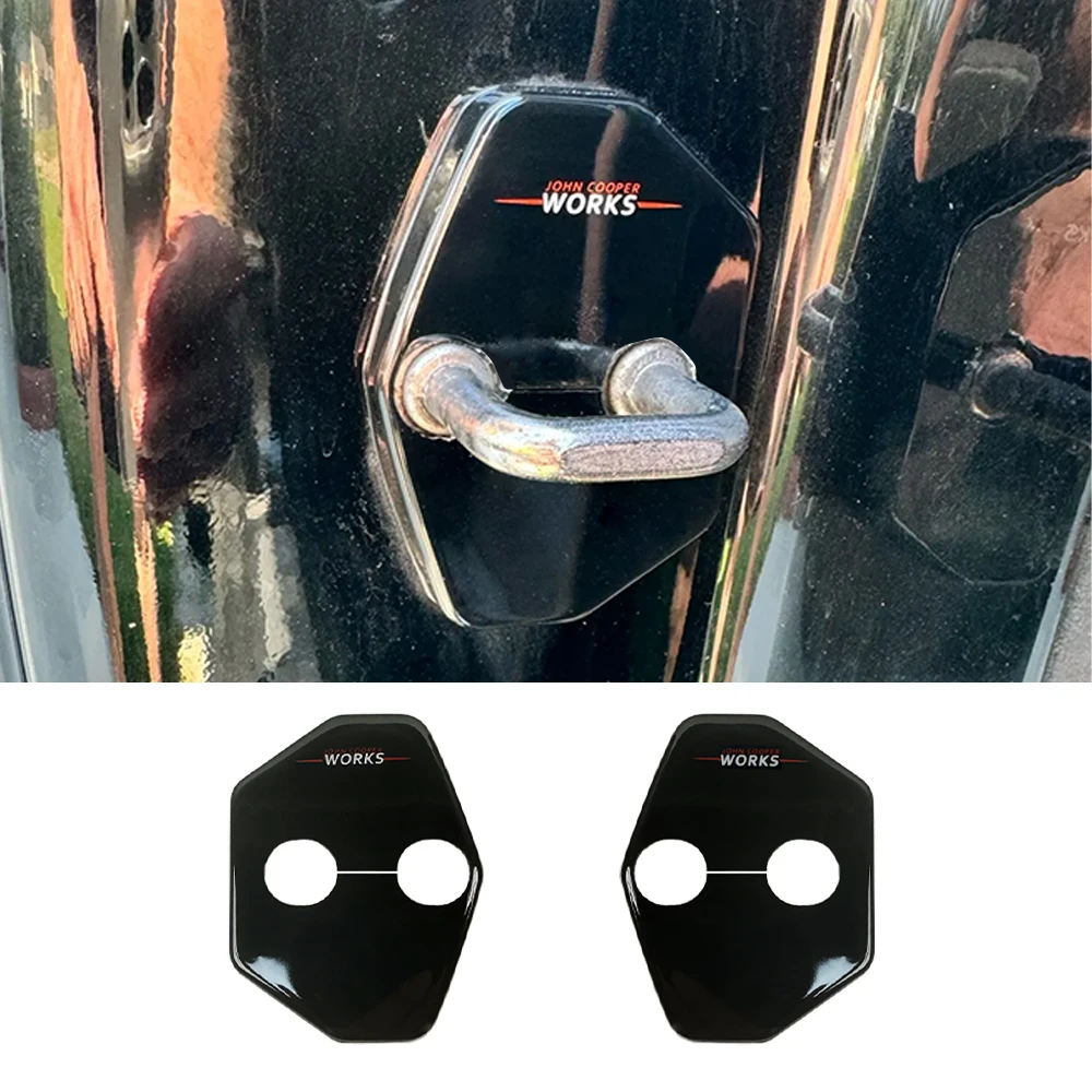 2pcs For MINI COOPER R55 R56 R57 R58 R59 Car Door Lock Cover Sticker Anti Rust Protective Trim Auto Styling Auto Accessories