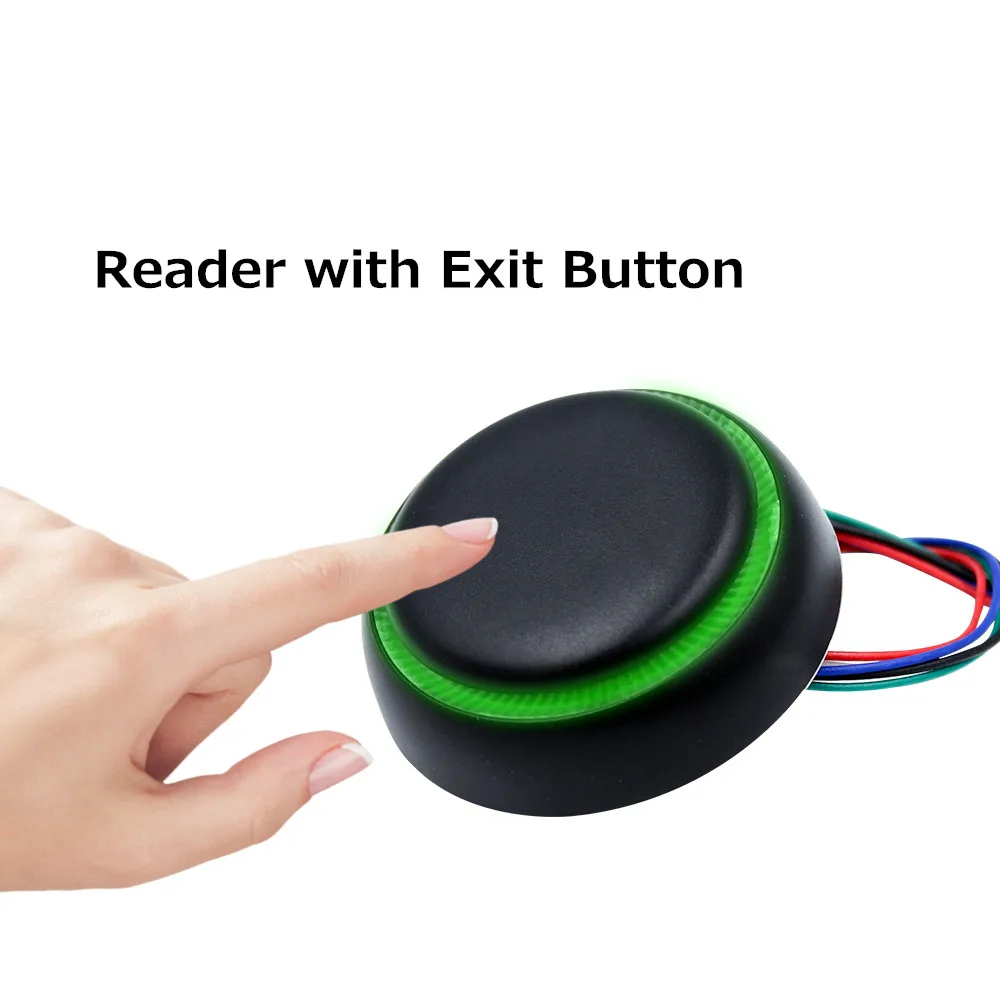 

Mini Rfid Dual Frequency Reader with exit button 125kHz 13.56Mhz WG26 / 34 Output Access control system