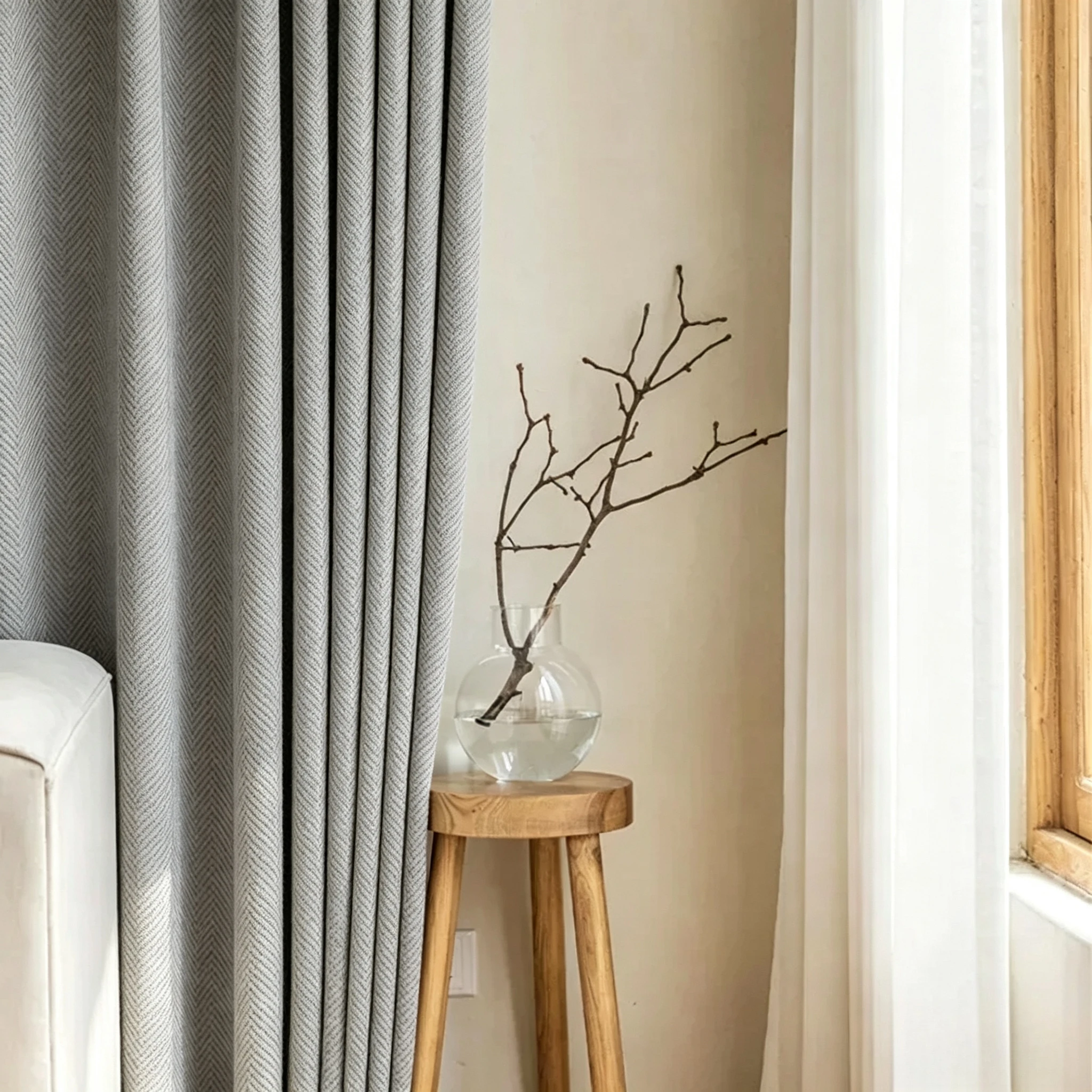 Modern Sound Insulation Blackout Curtains for Living Room Bedroom Dining Warm Shade Noise Reduction Gray Window Drapes Customize