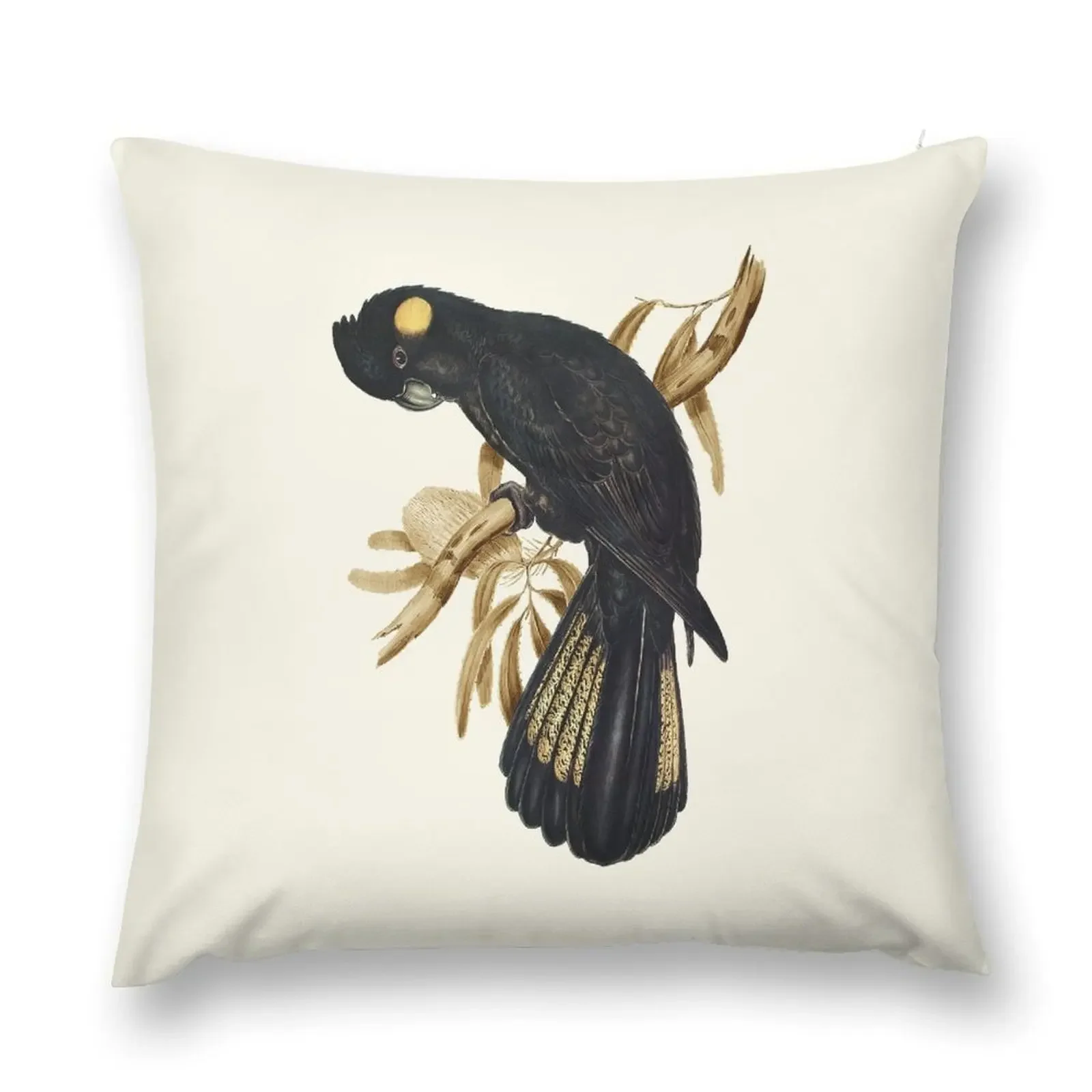 Yellow-tailed Black Cockatoo Throw Pillow Christmas Pillow Cases Sofa Decorative Covers pillow cover luxury