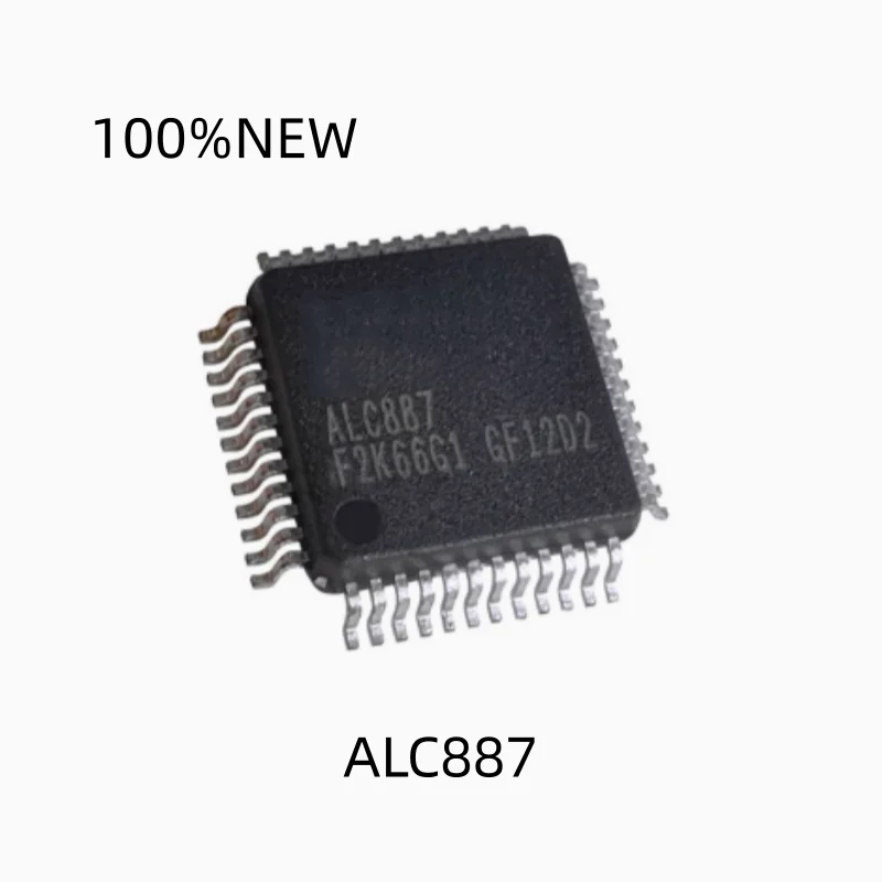 (10Pcs) 100% New Alc887 Alc887-Vd2-Cg Lqfp-48 Hd Audio Codec Chip Ic