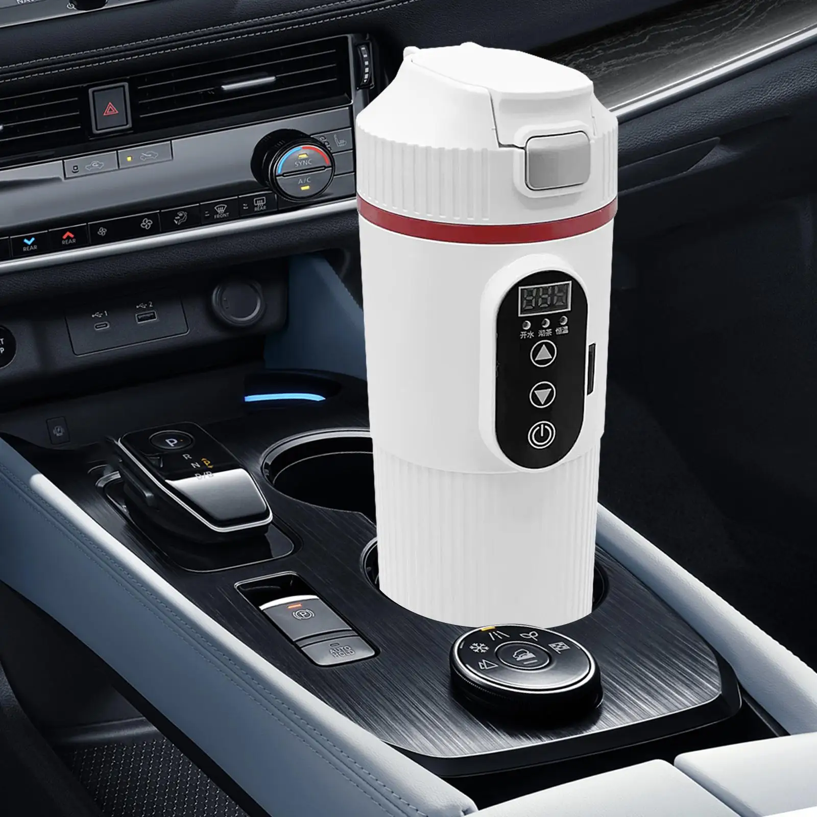 Car Electric Cup Travel Kettle 12V 24V Automatic Shut Off Tea Coffee Kettle