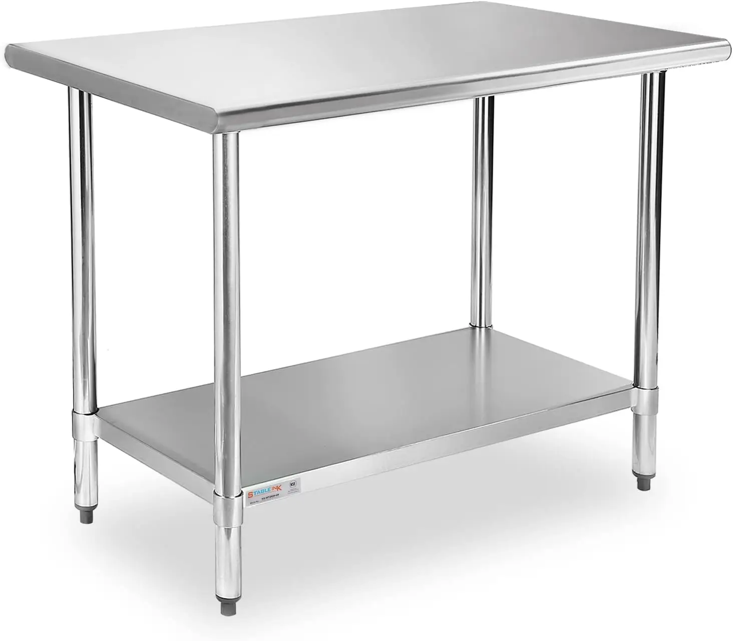 Stainless Steel Table, 24 x 36 Inches Metal Prep & Work Table with Adjustable , for Commercial Kitchen