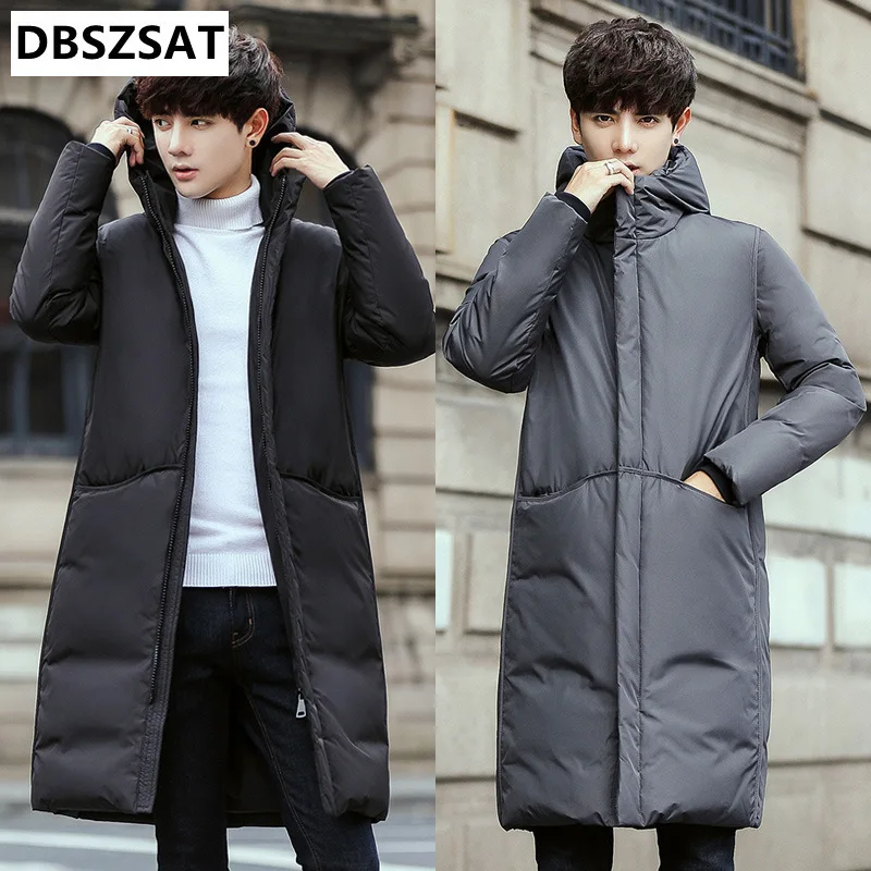 

Men 2027 Long Down Jackets Winter Coats Male Hooded Casual Military Coats Fleece Casual Warm Parkas Male Outwear Long Coats 4XL