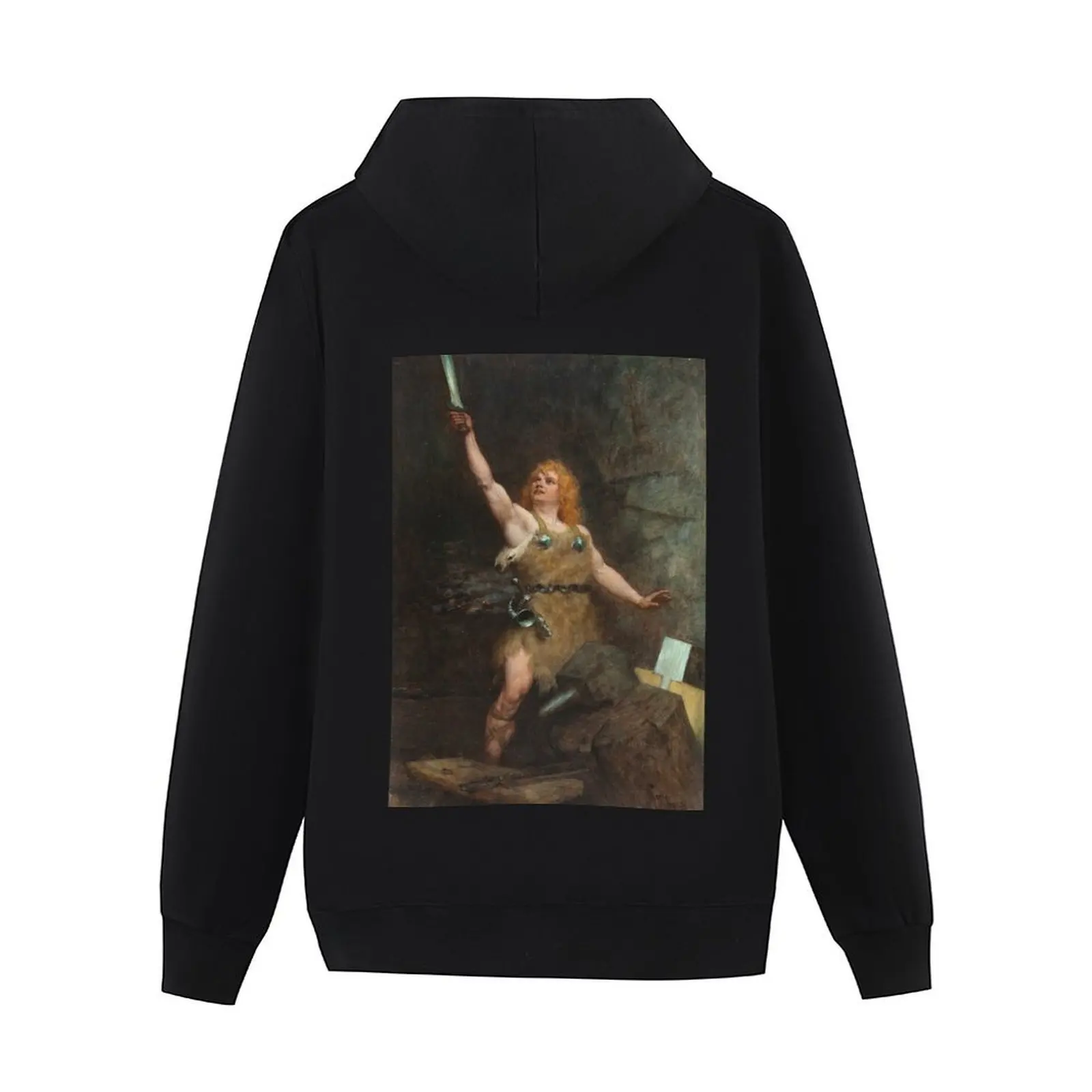 Siegfried in the Forge - Ferdinand Leeke هوديي يرتدي الرجال معطف الرسوم المتحركة ملابس جديدة في هوديس وبلوزات