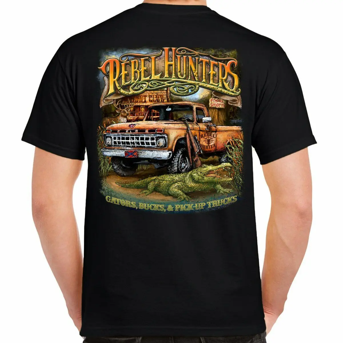 Rebel Hunters   & Trucks T-Shirt