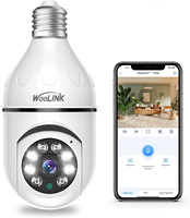 Bulb E27 Surveillance Camera Home Security Monitor Full Color Night Vision Automatic Human Tracking Audio Wifi Mini IP Camera