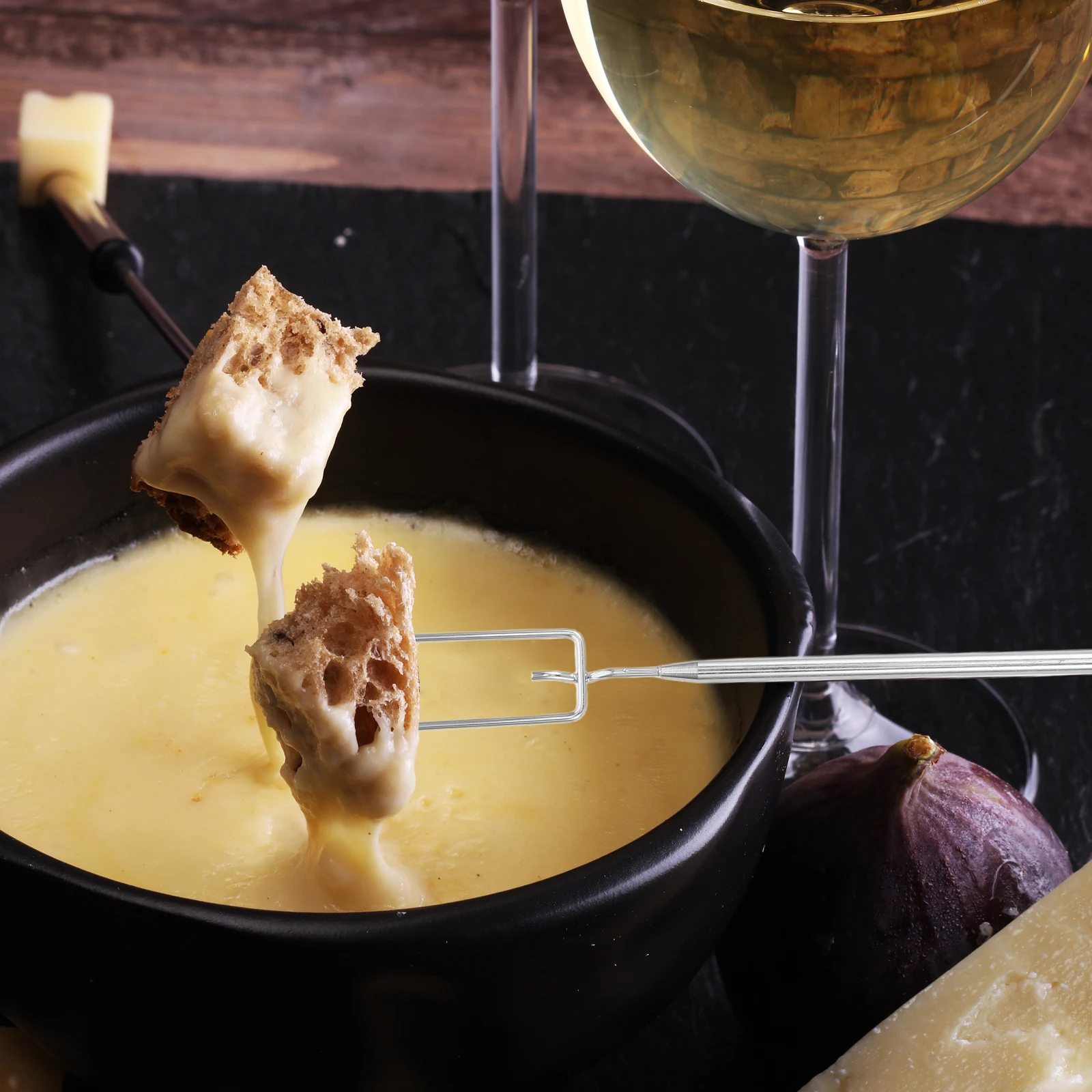 

3Pcs Chocolate Fondue Fork Set Stainless Steel Dipping Forks for Dessert Cheese Appetizers Baking Charcuterie Tools