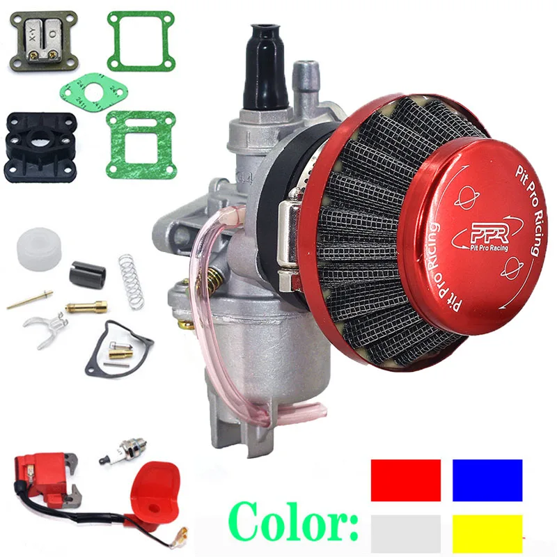 Pocket Bike 47cc 49cc engine carb carburetor with Pod Air Filter 2 stroke for Mini Quad ATV Dirt Bike MiniMoto Go Kart Buggy
