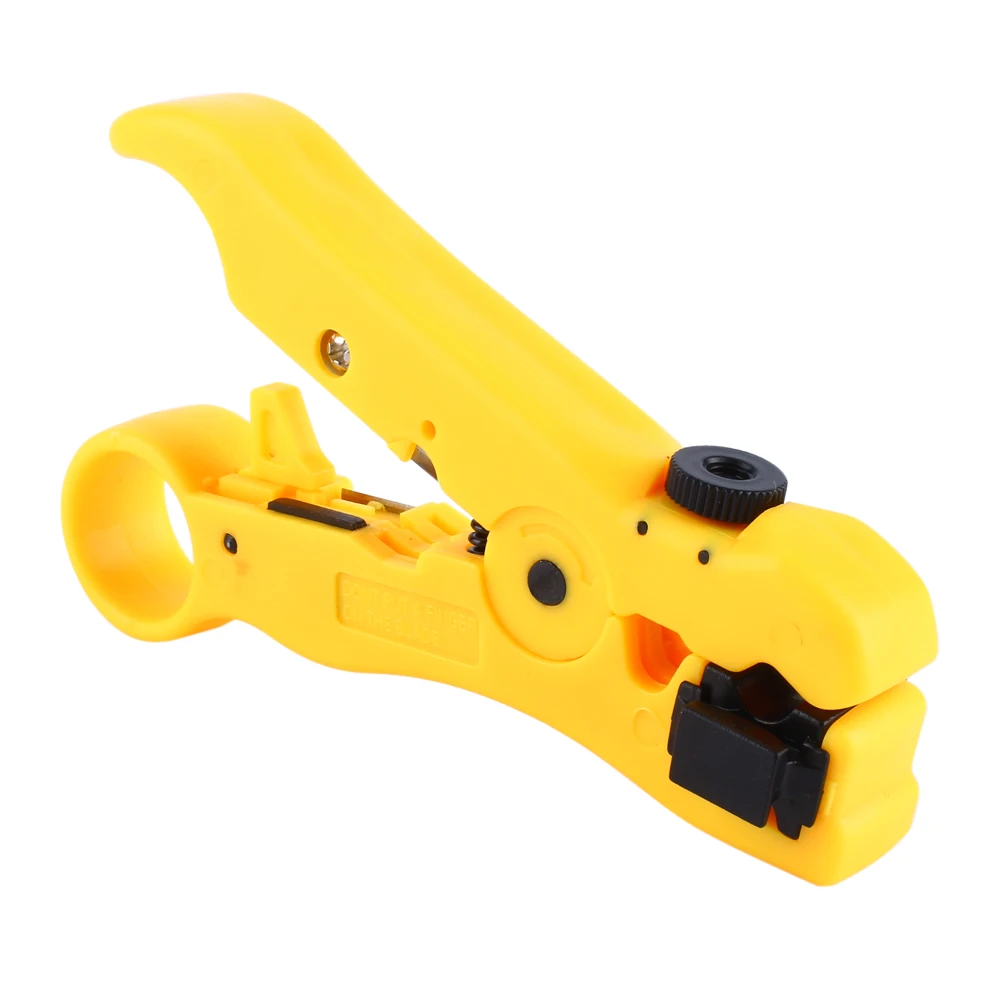 Wire Cutting Plier Rotary Coax Coaxial Cable Wire Cutter Stripper Wire Crimper Adjustable Stripping Blade Cable Cutter Tools
