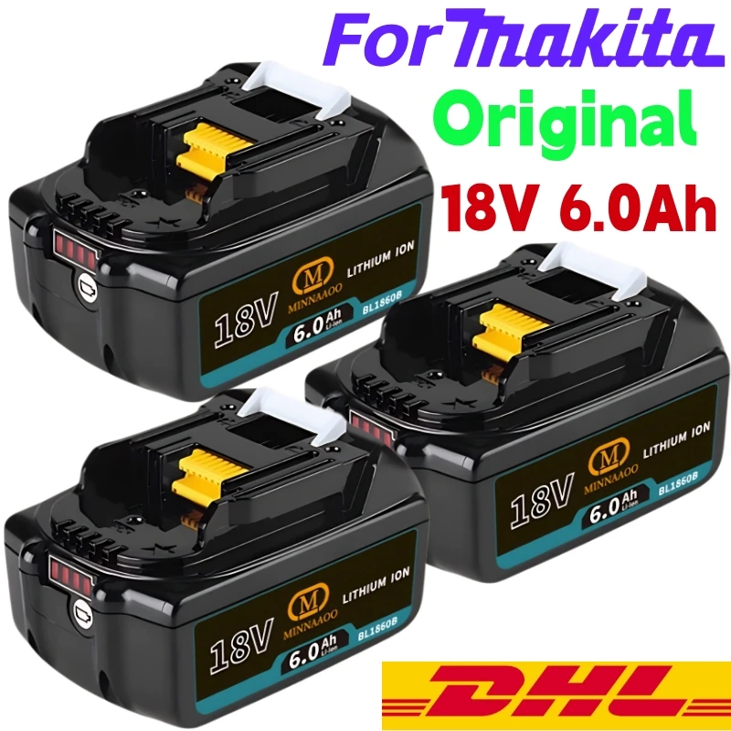 

For Makita 18V Battery 6000mAh Lithium Rechargeable Battery for BL1830 BL1840 BL1850 BL1860B for Makita 18V Power Tool Battery