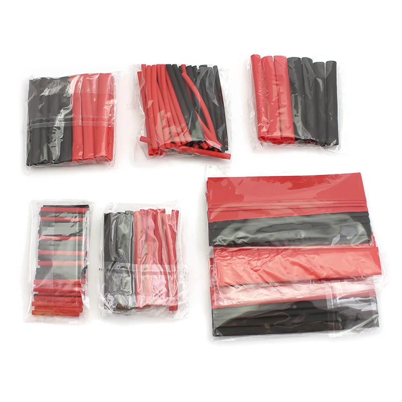 164/280pcs Heat Shrink Tube Thermoresistant Heat-shrink Tubing Wrapping Kit Insulating Sleeve Electrical Connection Wire Cable