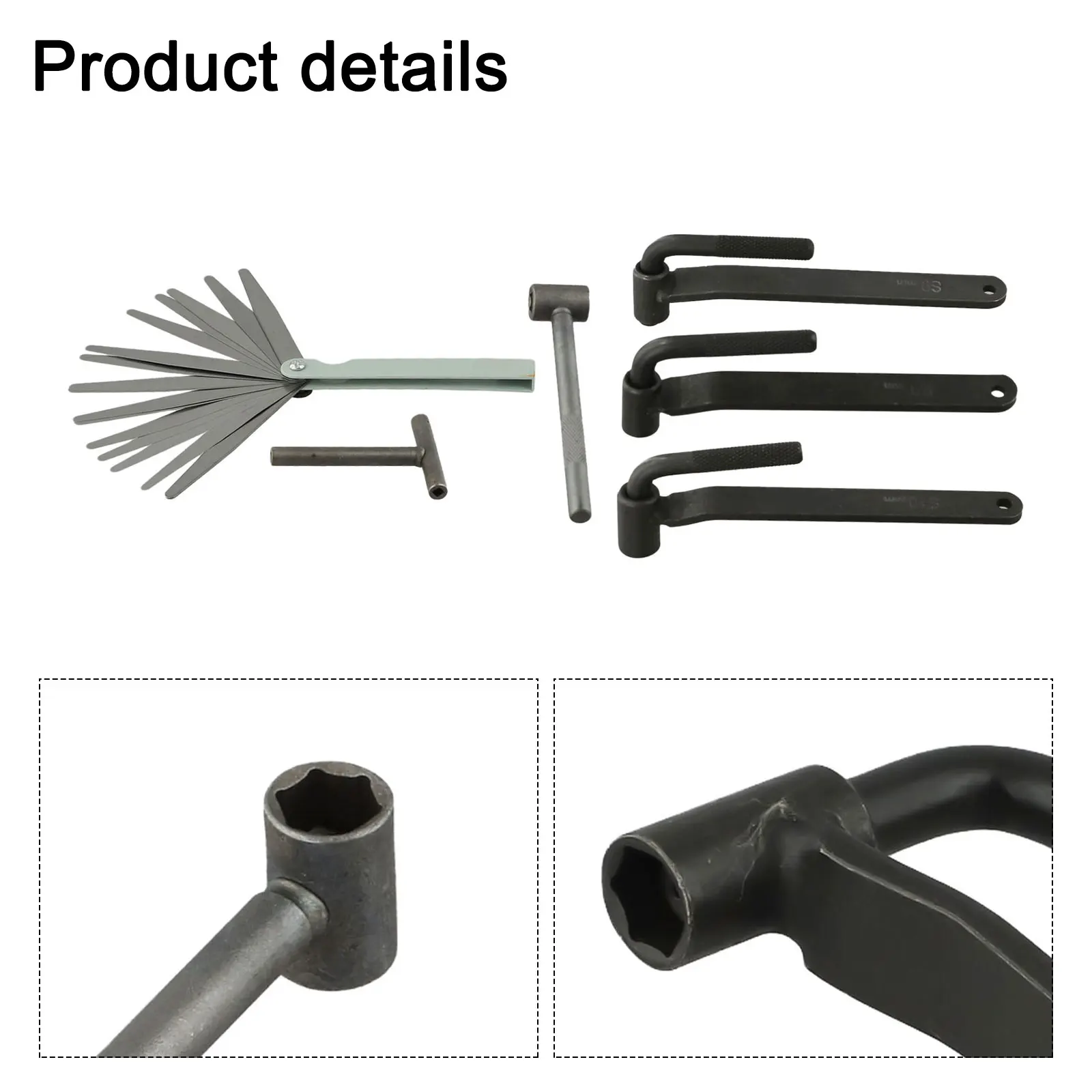 

Precision Motorcycle Valve Adjustment Tool Set 6pcs with Wrenches and Feeler Gauge for Optimal Engine Performance