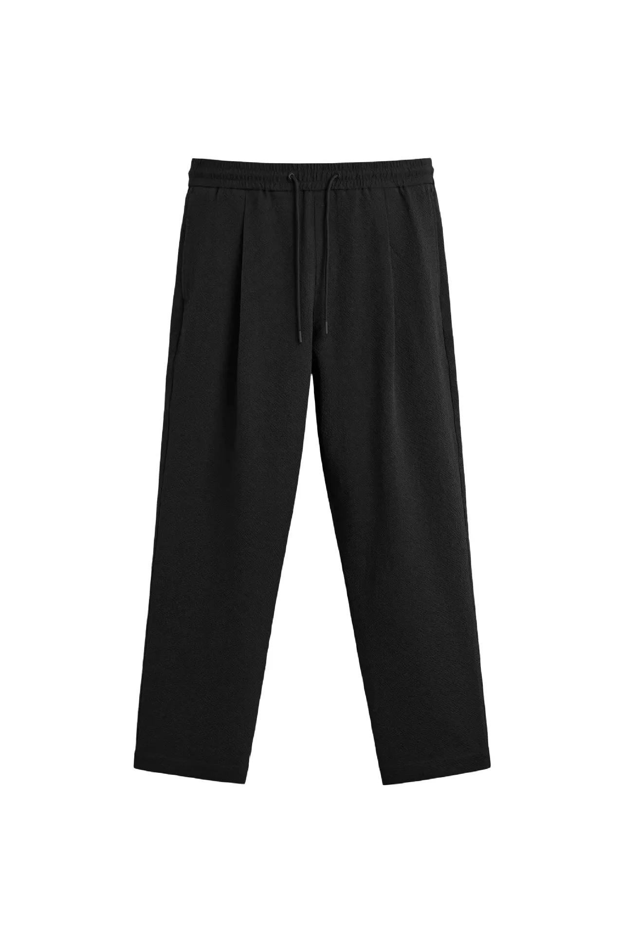 2025 Fashion Men's Loose Elastic Waist Foam Yarn Commuter Fold Pants