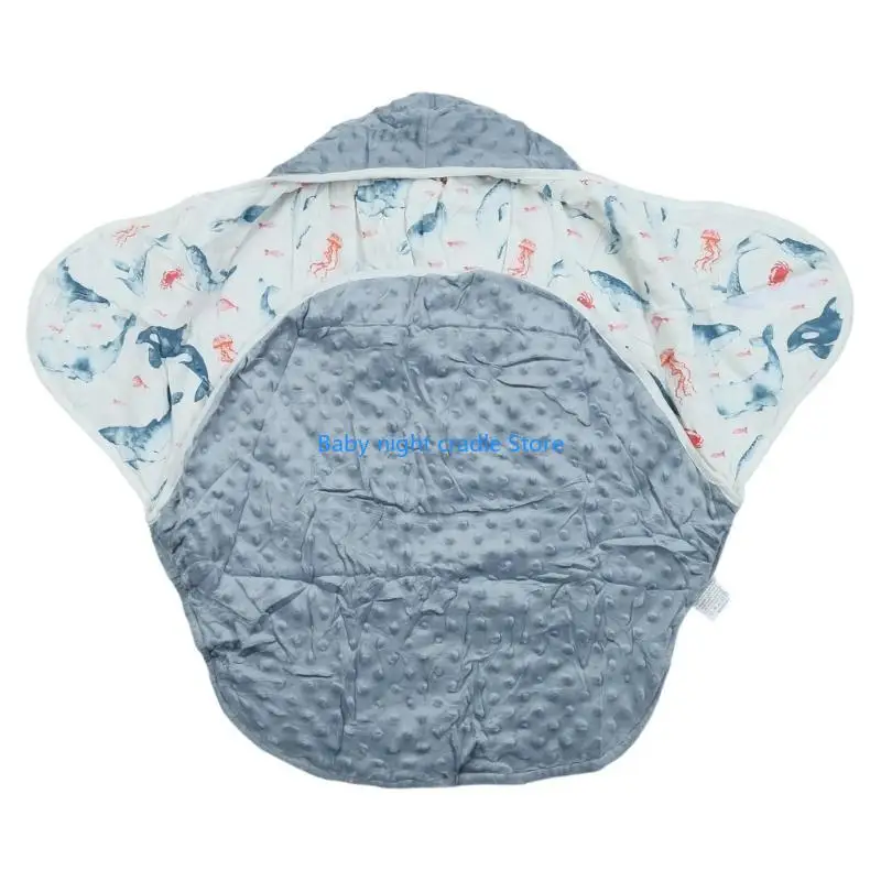 J2FF بطانية أطفال حديثي الولادة من القطن مريحة لمقاعد السيارة وعربات الأطفال