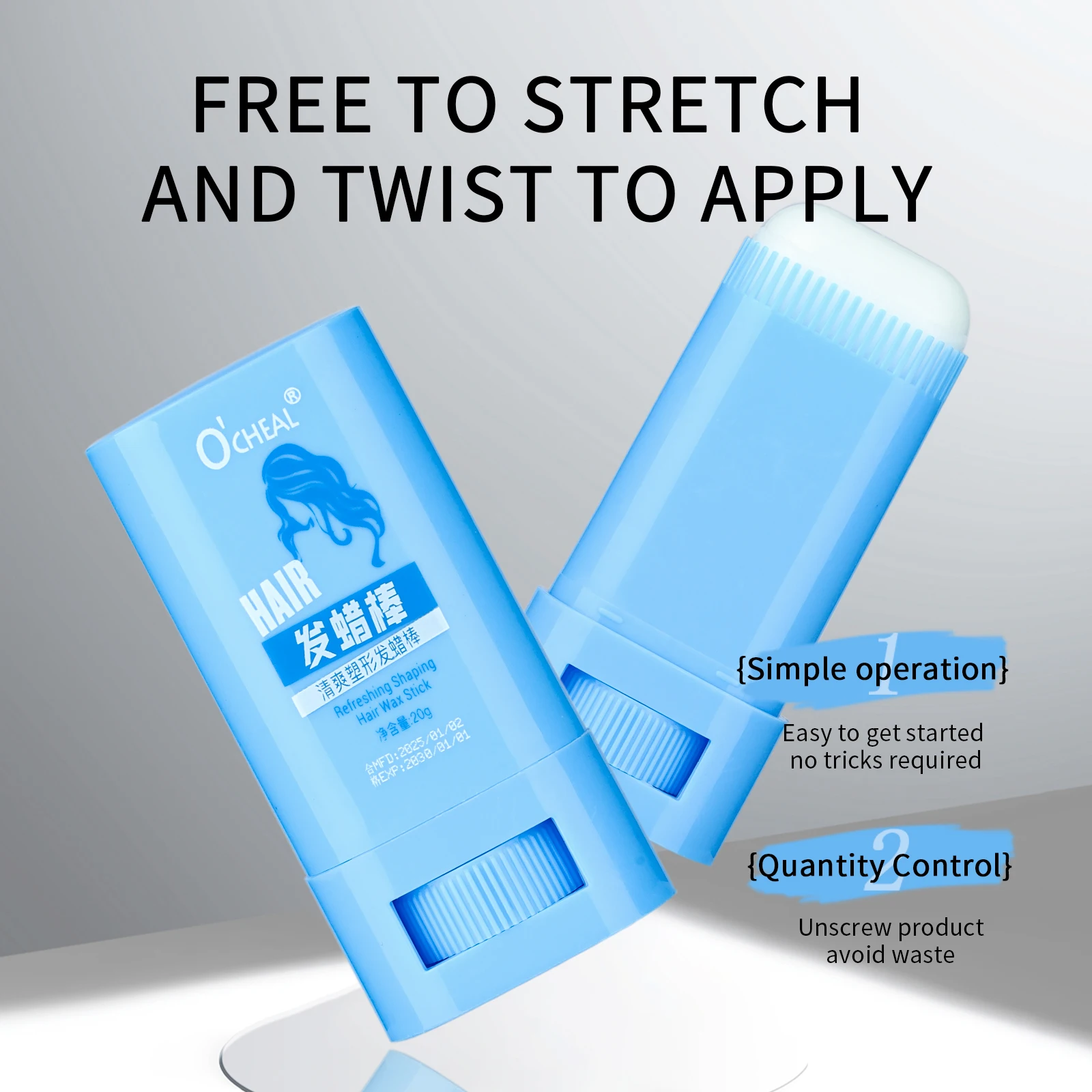 Ocheal Hair Refreshing Shaping Hair Wax Hair Anti-fried Clean Hair Broken Hair Artifact Finishing Fix Stick Wax Anti-frizz Cream