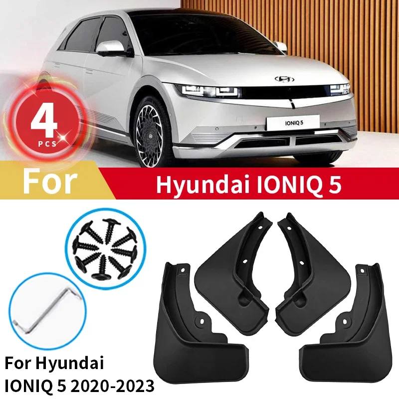 For Hyundai IONIQ 5 2020 2021 2022 2023 Mudguards Rear Wheel Mud Flaps Car Modification Accessories Splash Guards Mud Fenders