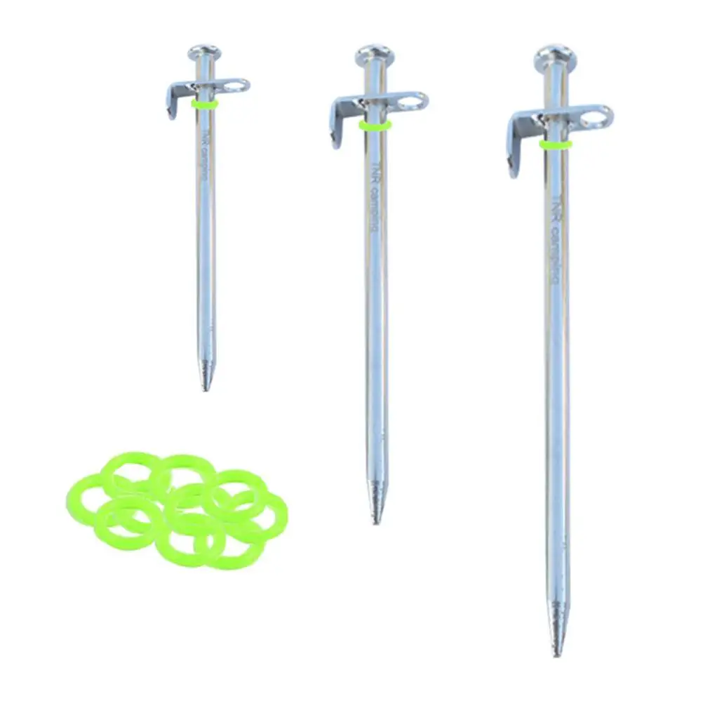 

4pcs Tent Canopy Pegs Pegs Ground Nails Durable Steel Camping Accessories Outdoor Canopy Awnings Fits Grass Ice