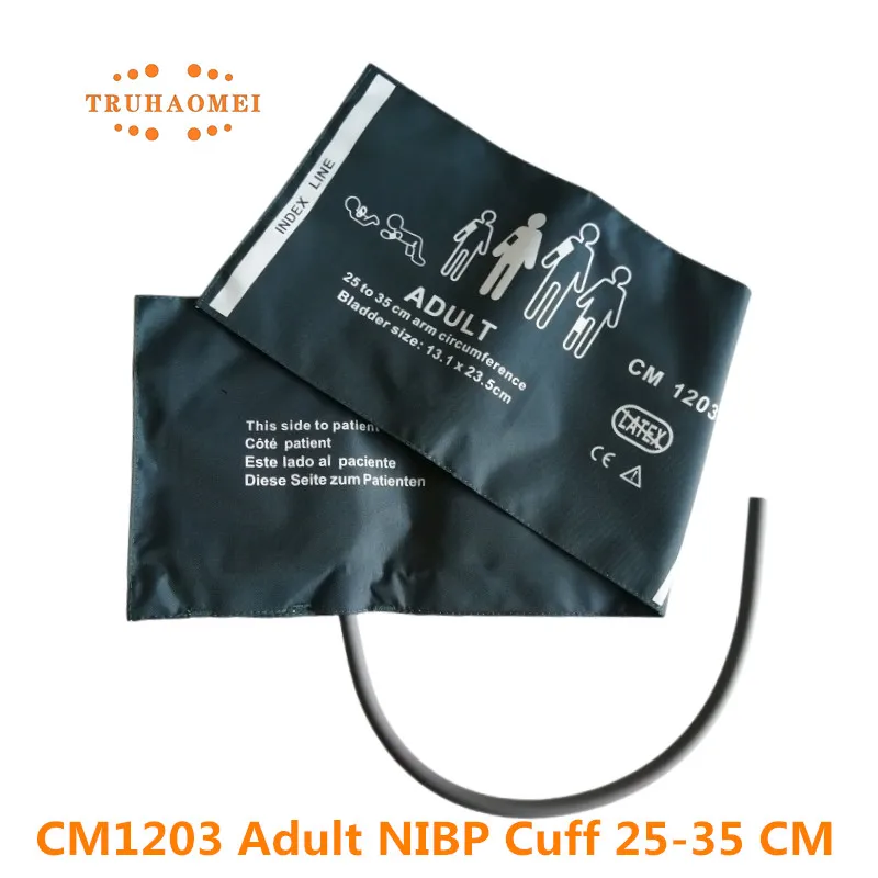 CM Series Green Color Single Hose One Tube Reusable Blood Pressure Nibp Cuff with Bladder For Adult Child Neonates Sizes Monitor