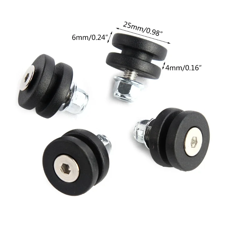 4 Pack Wear-resistant Plastics Cushion for Motorcycles Rear Luggage Case T/I Shaped Easy Installation Motorcycles Parts