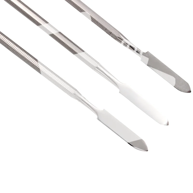 

3 шт., стоматологический цементный шпатель из нержавеющей стали, шпатель для смешивания, оборудование, двусторонний дизайн ногтей, тональный крем для макияжа, палочка для смешивания