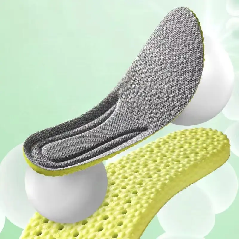 Breathable Sweat Absorbing Soft and High Elasticity Sports Insole Unisex Non Slip Foot Protecting and Shock-absorbing Insole