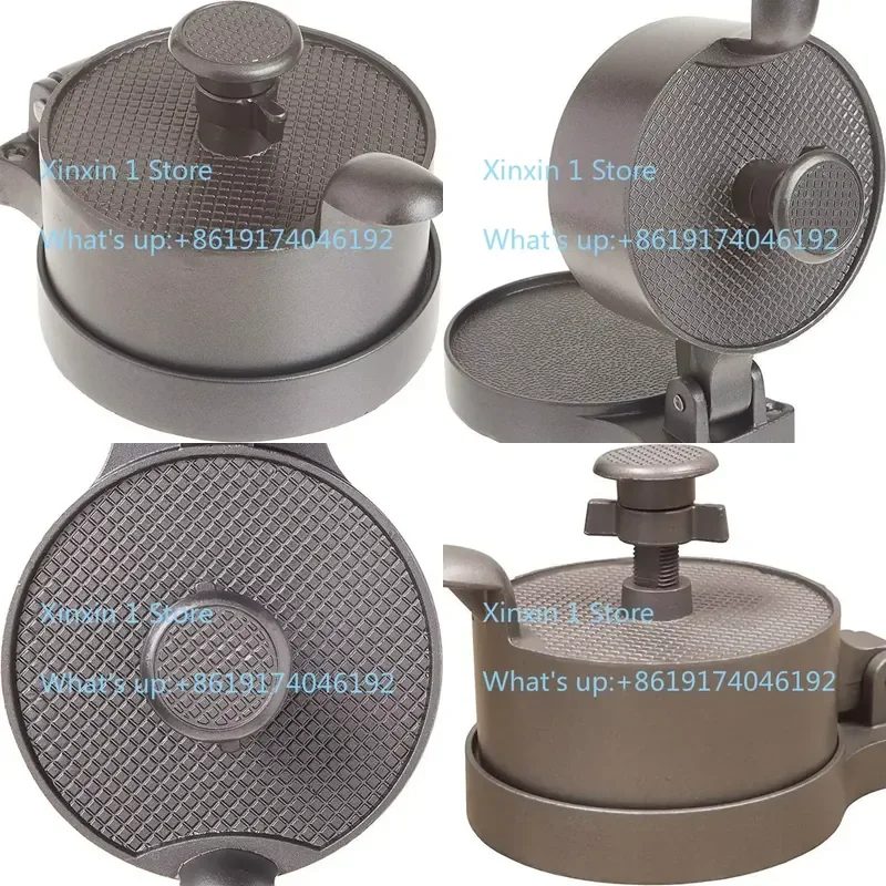 2pcs Manual Hamburger Machine Hand Press Small Meat Patty Machine Small Aluminum Alloy Adjustable Meat Press Mold