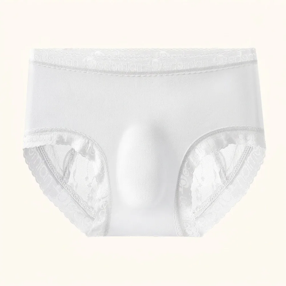 Men's Quick Silk Briefs Featuring Seamless Lace Design 3D Bulge Pouch and Nylon Spandex Composition for Reliable Fit