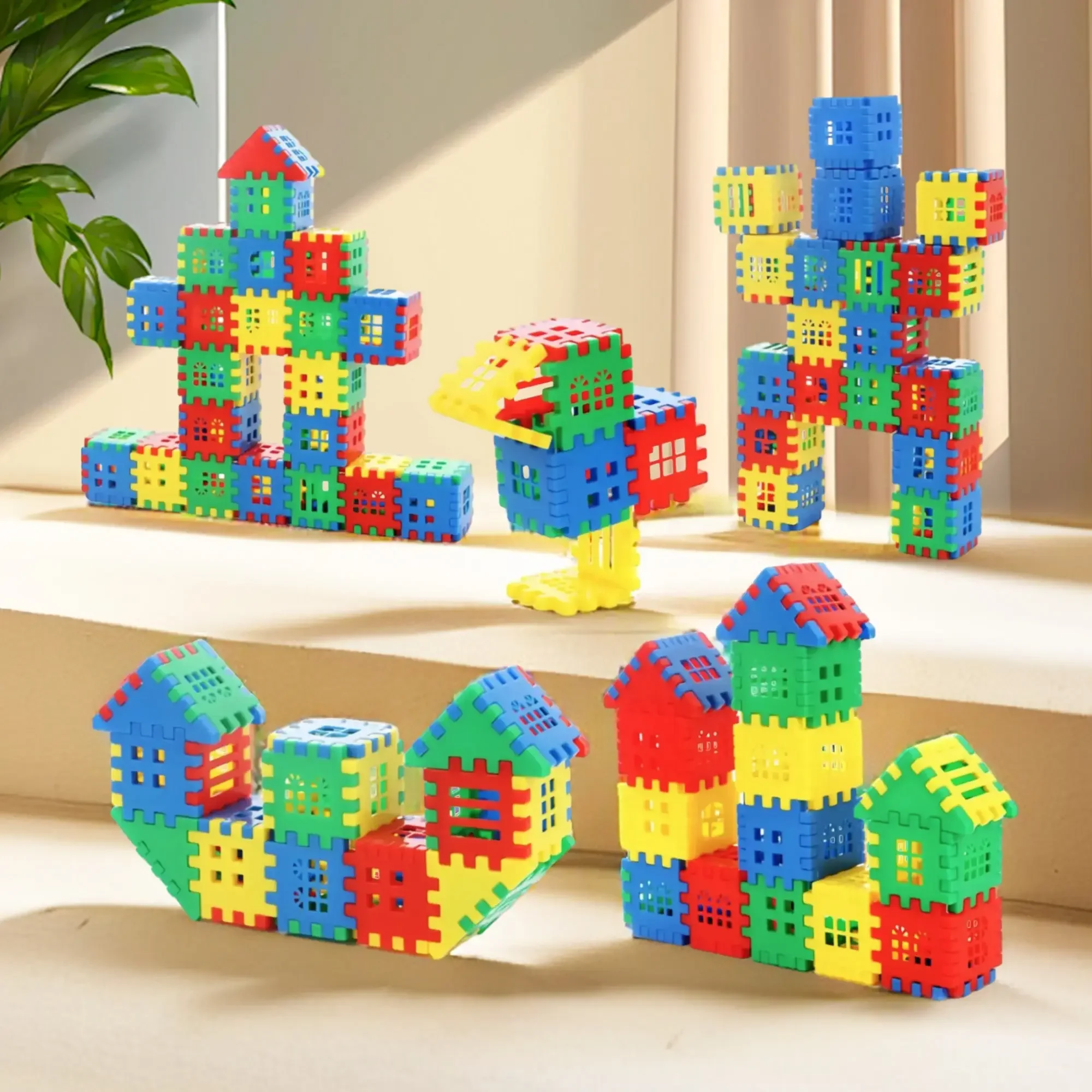 50pcs Large House Building Blocks Kindergarten Toys For Boys And Girls (No box)