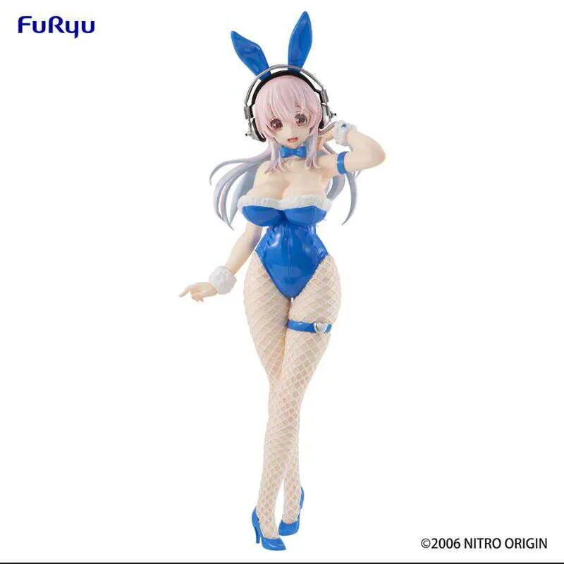 

Подлинная коллекция FuRyu BiCute Bunnies Super Sony Blue Bunny, белая шелковая фигурка, детские подарки