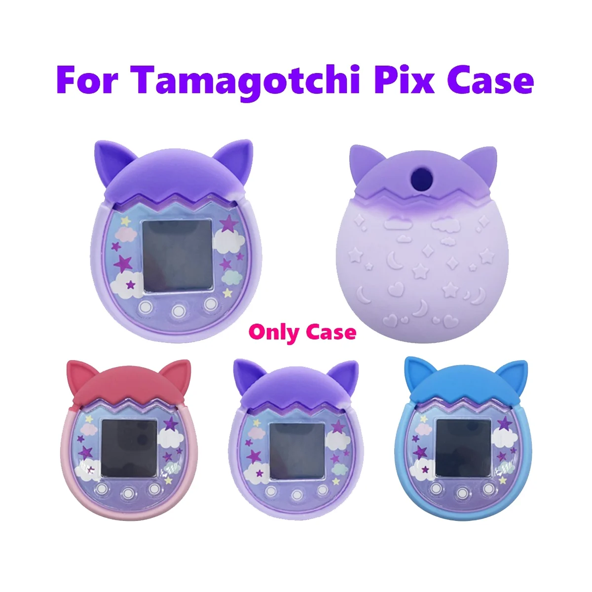 Para Tamagotchi Pix Silicone Capa Eletrônica Pet Machine Shell (A)