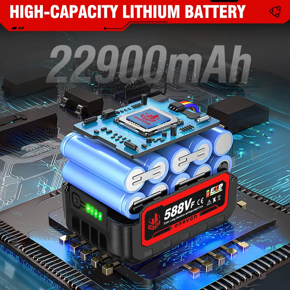 21V Oplaadbare 22900Mah Lithium Ion Batterij Eu Plug 588vf Li-Lon Batterij Met Batterij-Indicator Voor Makita Elektrisch Gereedschap