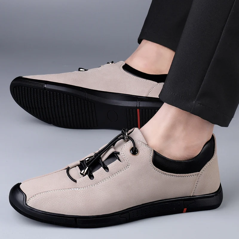 

High-quality Outdoor Men Summer Sneakers Breathable Soft Sole Casual Shoes Casual Elastic Band Mens Loafers Antiskid Footwear