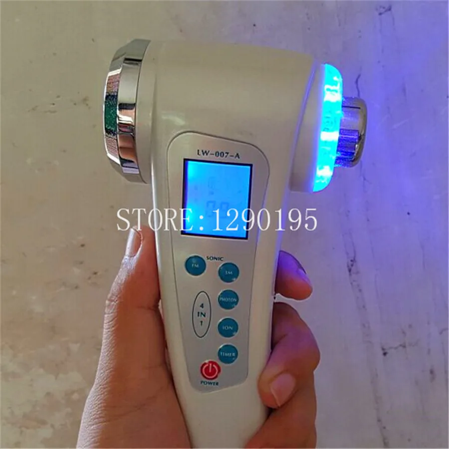 4-in-1 Ultrasonic Photon Beauty Device 3MHz & 1Mhz Skin Care Multifunctional Weight Loss Photon Ultrasound for Facial Treatment