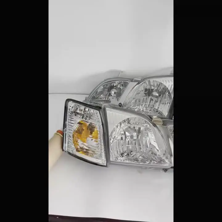 A Pair Car Front Headlights For Toyota Gaia SXM15 CXM10 Headlamp