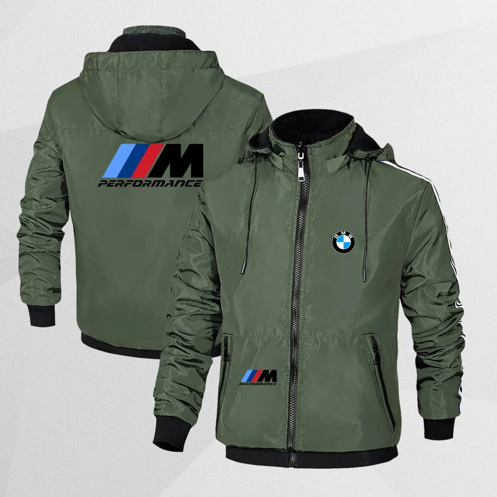 2024 BMW autumn winter men\'s and women\'s double-sided wearable goose down jacket casual sports cotton jacket warm clothing