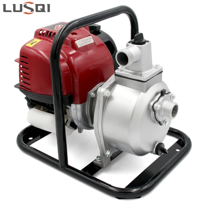 LUSQI GX35 1inch Small High Pressure 4 Stroke Petrol Gasoline Power Water Pump For Farmland Irrigation, Garden Watering
