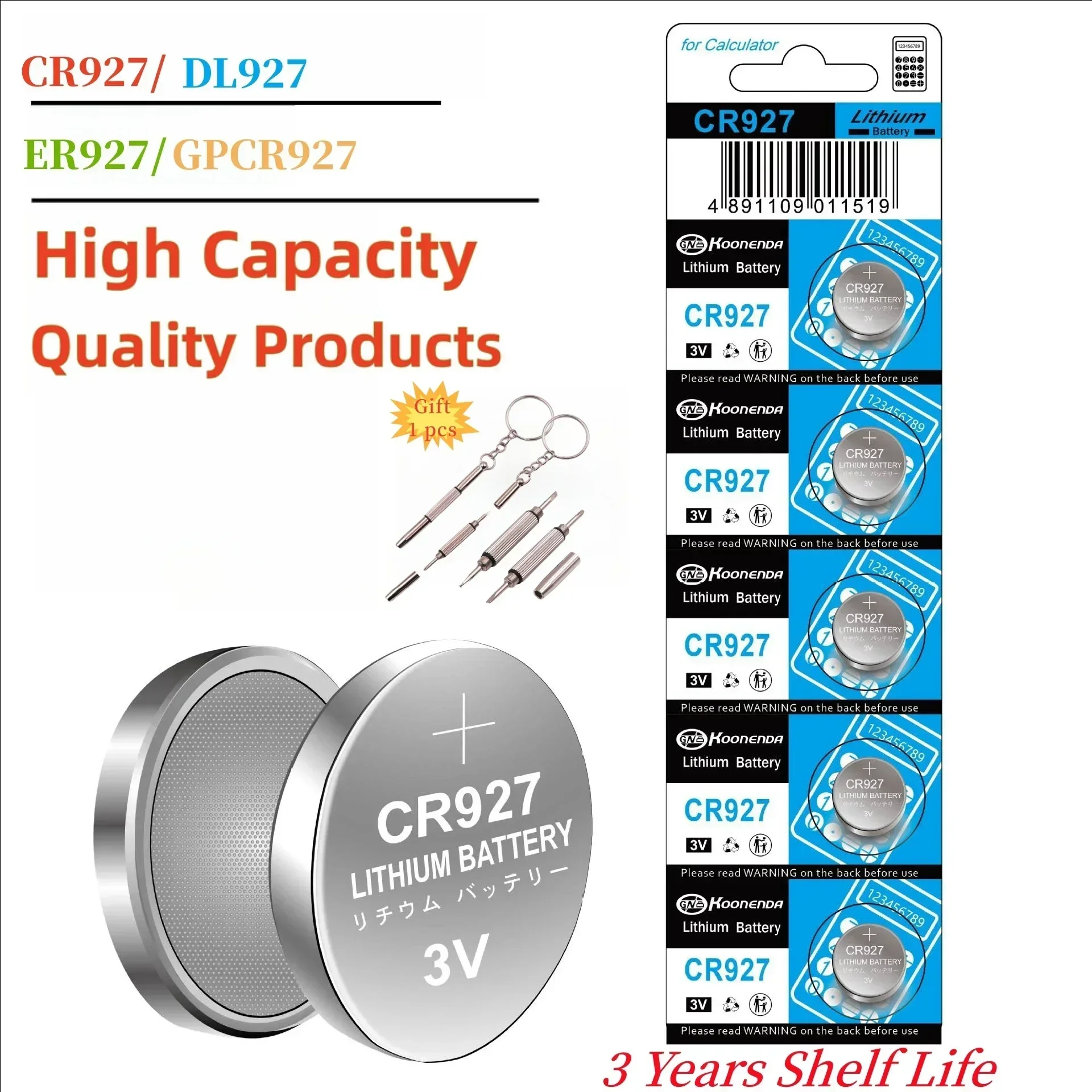 2-10pcs CR927 Button Cell Batteries 927 Coin Cell Battery 3V Lithium Batteries for DIY Projects and Crafts Student Battery