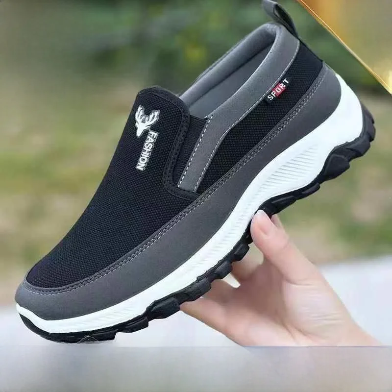 

Пекинская мужская Cotton oes Противоскользящая дышащая износостойкая рабочая спортивная Casual oes с круглым носком Thi Bot Резиновая подошва