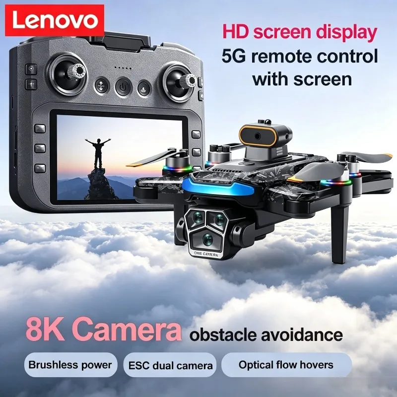 

Lenovo Mi A14Pro Max GPS Brushless 8K three Camera Quadcopter RC Distance Drone Toys Optical Flow Obstacle Avoidance Foldable